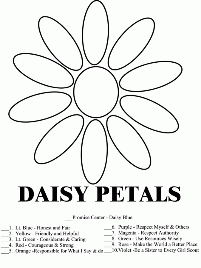 Free daisy girl scout coloring pages for your little scouts