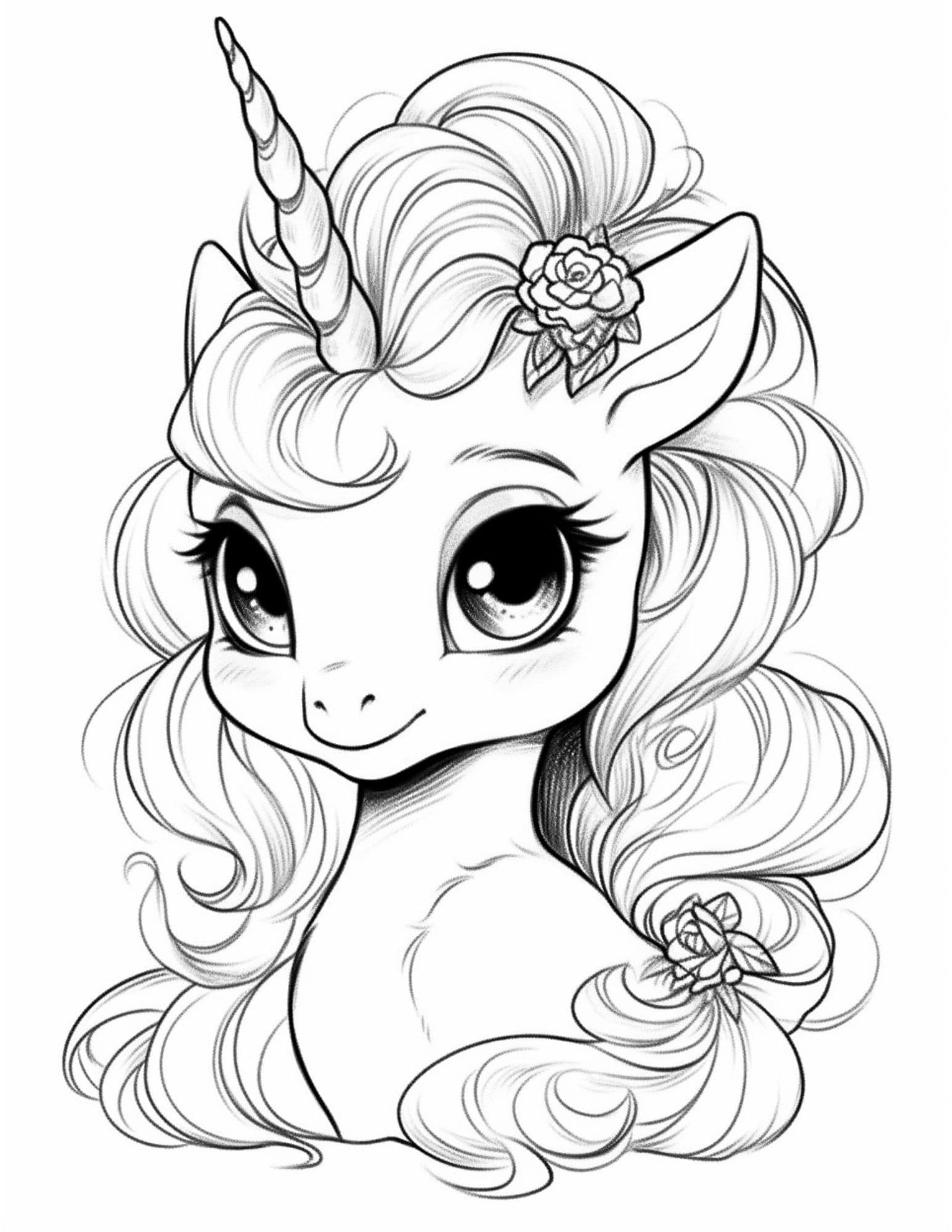 Magical unicorn coloring pages for kids and adults