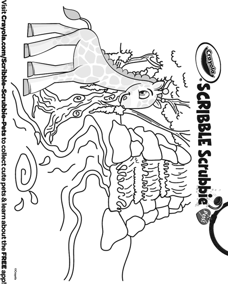 Scribble scrubbie safari giraffe
