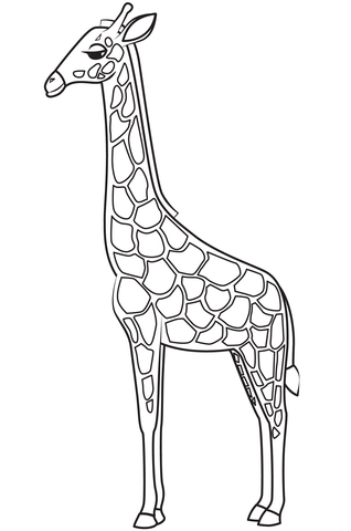 Giraffe coloring page free printable coloring pages