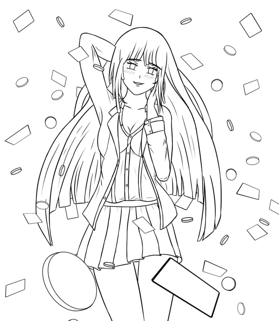 Kakegurui coloring pages printable for free download