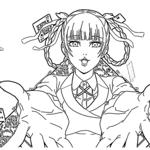 Kakegurui coloring pages printable for free download