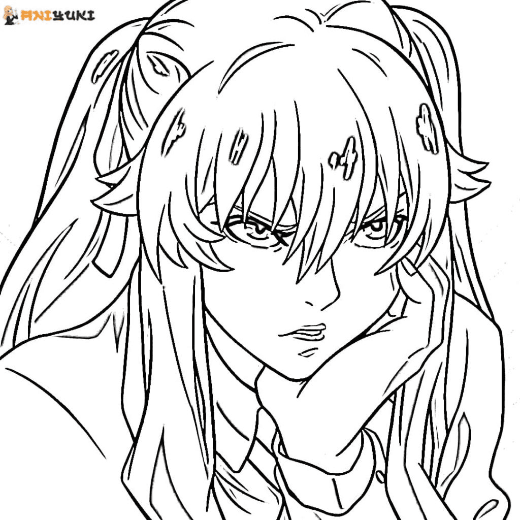 Kakegurui coloring pages printable for free download