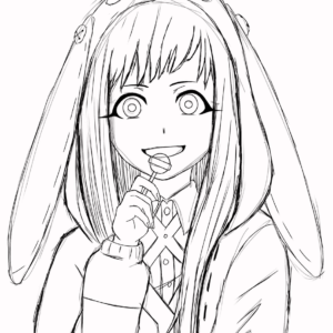 Kakegurui coloring pages printable for free download