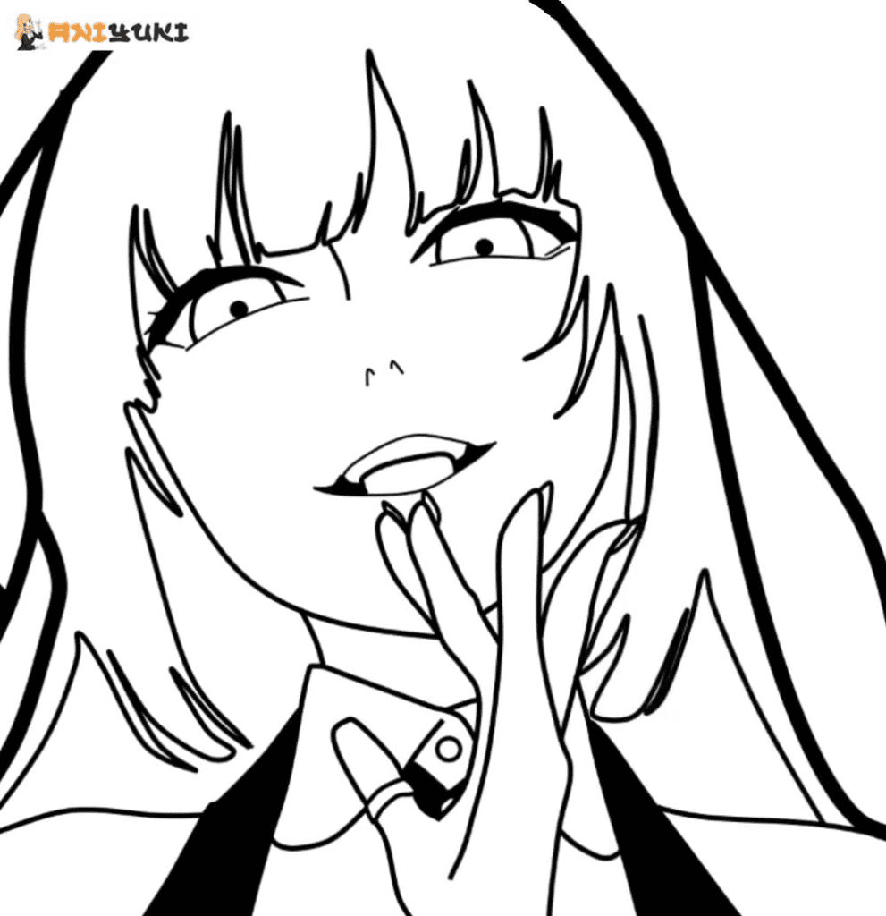 Kakegurui coloring pages printable for free download