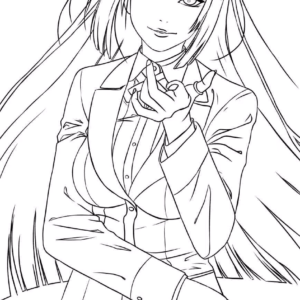 Kakegurui coloring pages printable for free download