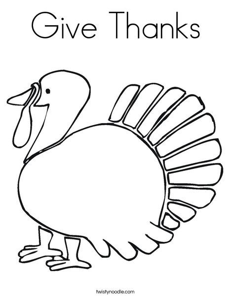 Give thanks coloring page