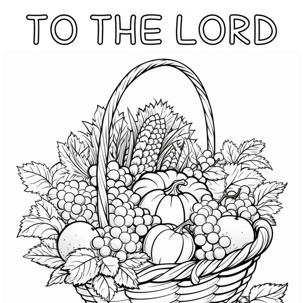 Give thanks to the lord coloring page