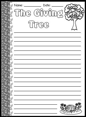 The giving tree lesson plans shel silverstein