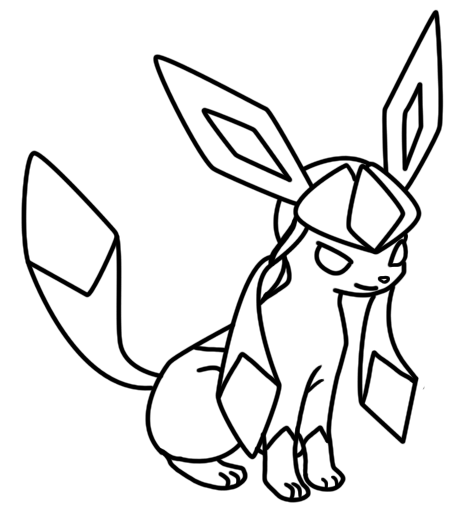 Glaceon coloring page by bellatrixie