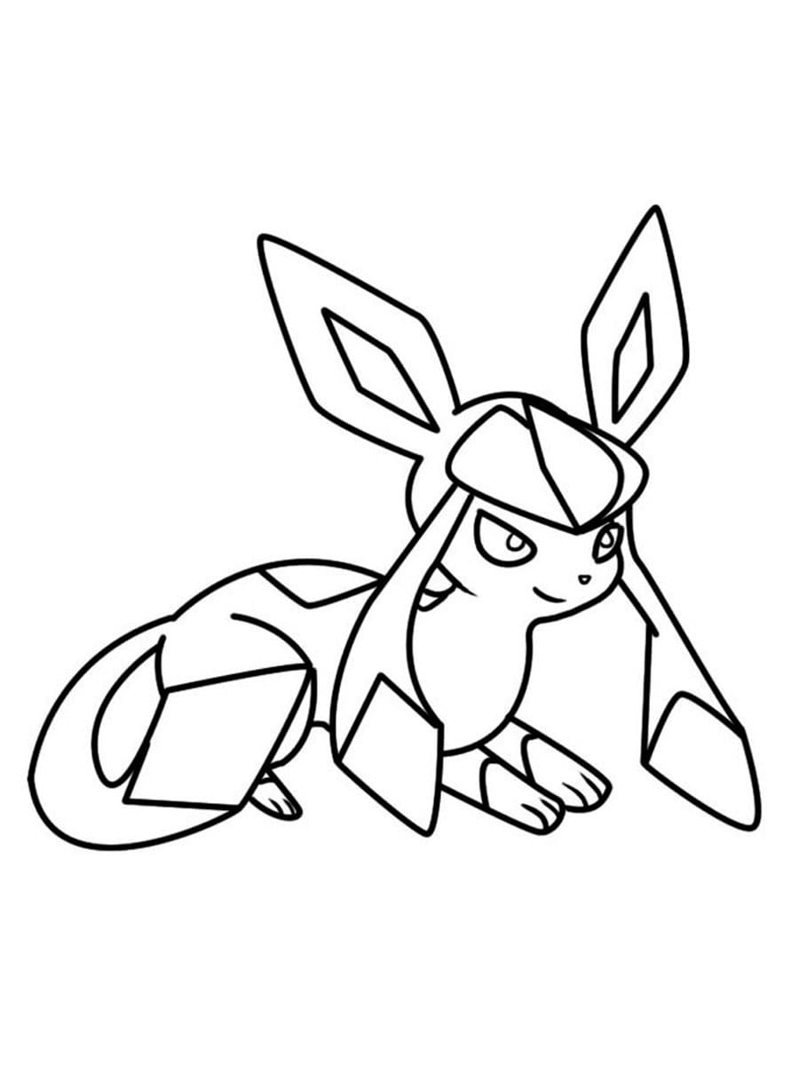 Glaceon pokemon coloring page