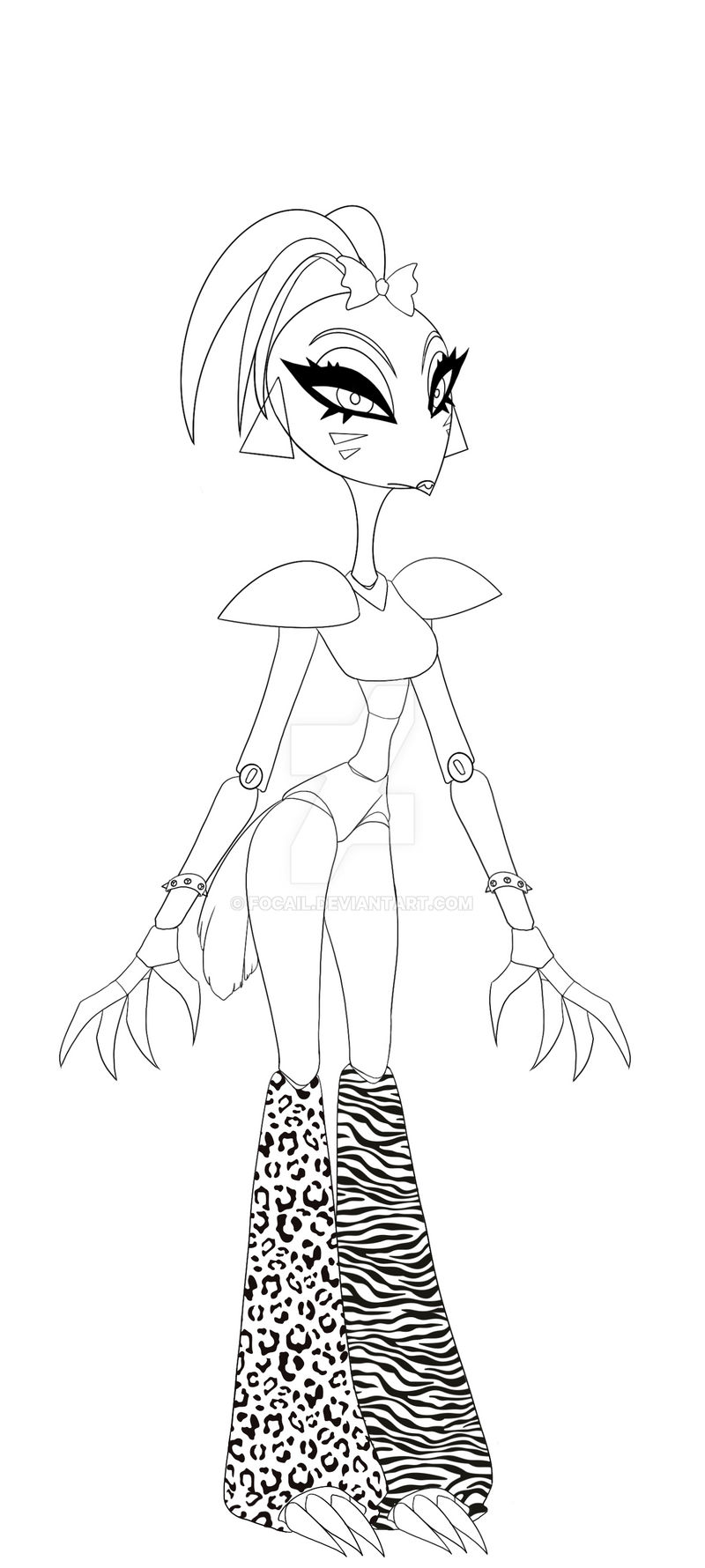 Chica coloring sheet by focail on