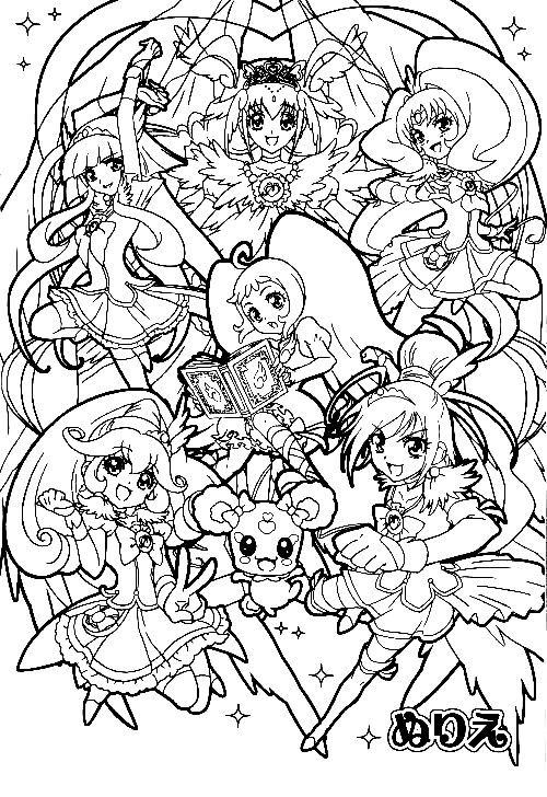 Glitter force coloring pages printable for free download