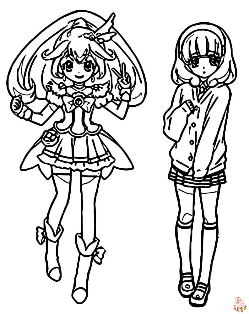 Sparkle with glitter force coloring pages for kids