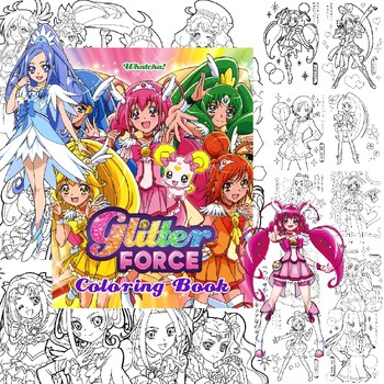 Glitter force coloring pages glitter force coloring pages â images