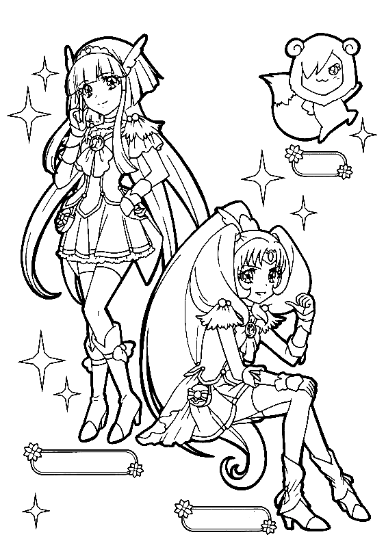 Glitter force coloring pages printable for free download