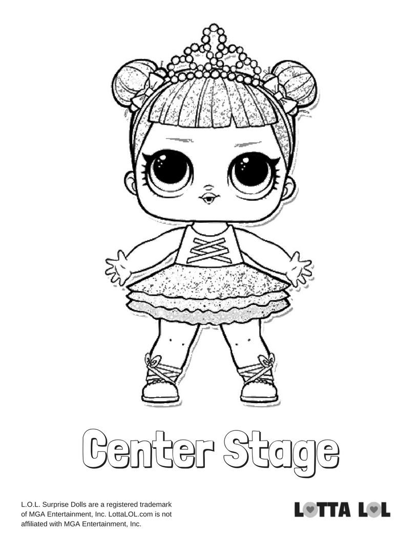 Center stage glitter coloring page lotta lol hello kitty coloring unicorn coloring pages kitty coloring
