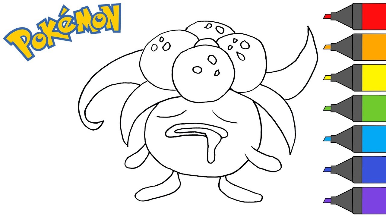Pokemon gloom how to draw pokemon coloring book artsy kids