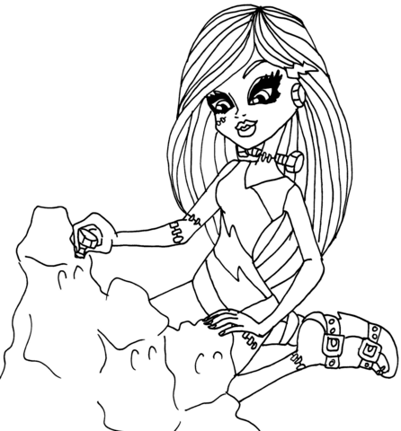 Gloom beach frankie coloring page free printable coloring pages