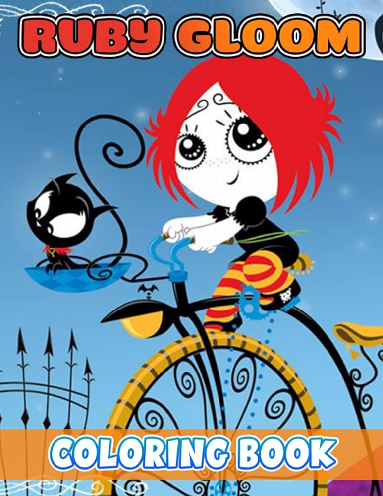 Ruby gloom coloring book perfect coloring book for adults and kids with incredible illusations of ruby gloom for coloring and having fun colãn isaac kitap