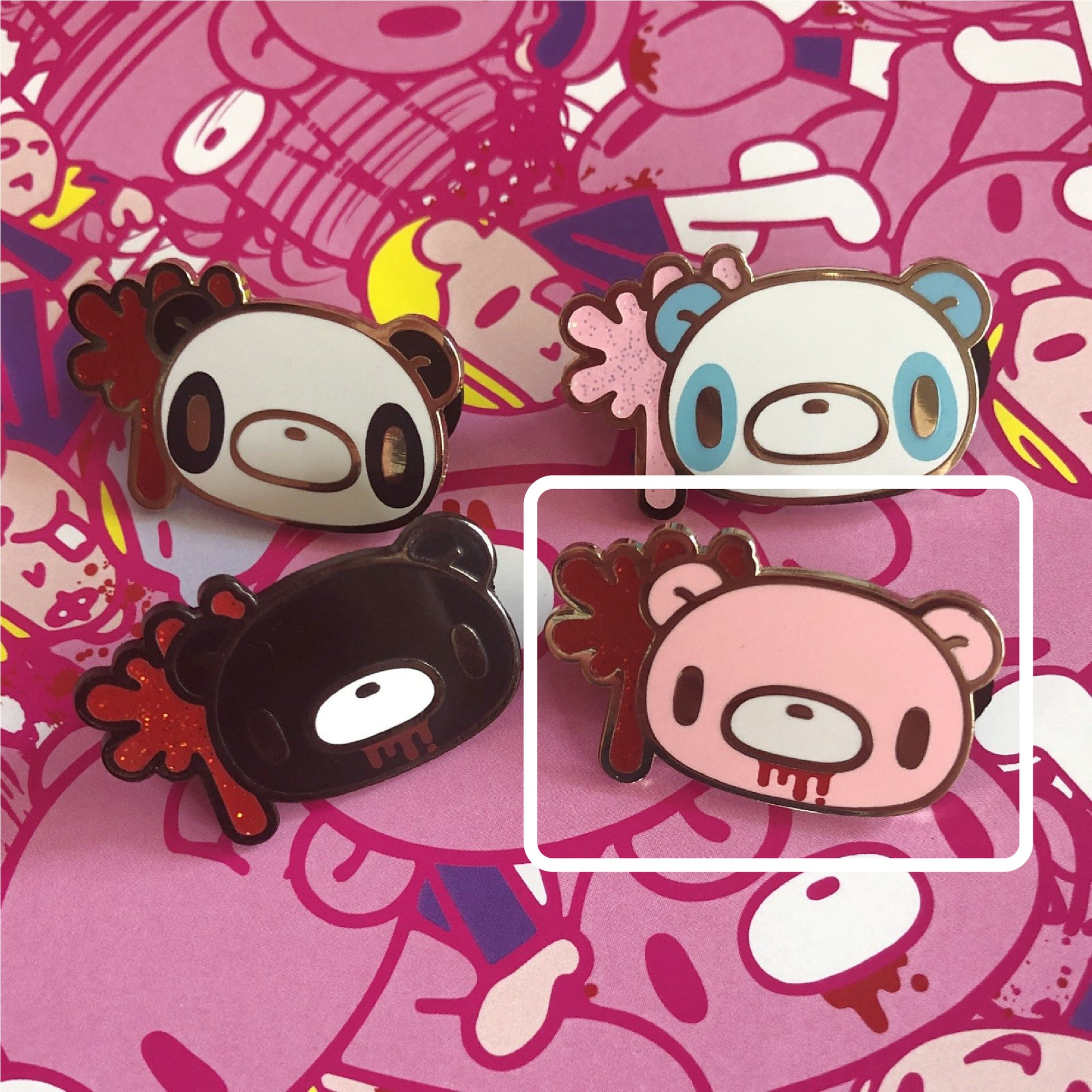 Gloomy bear hard enamel pin