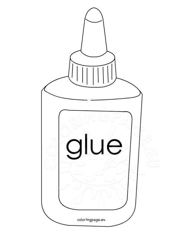 Glue bottle clipart coloring page