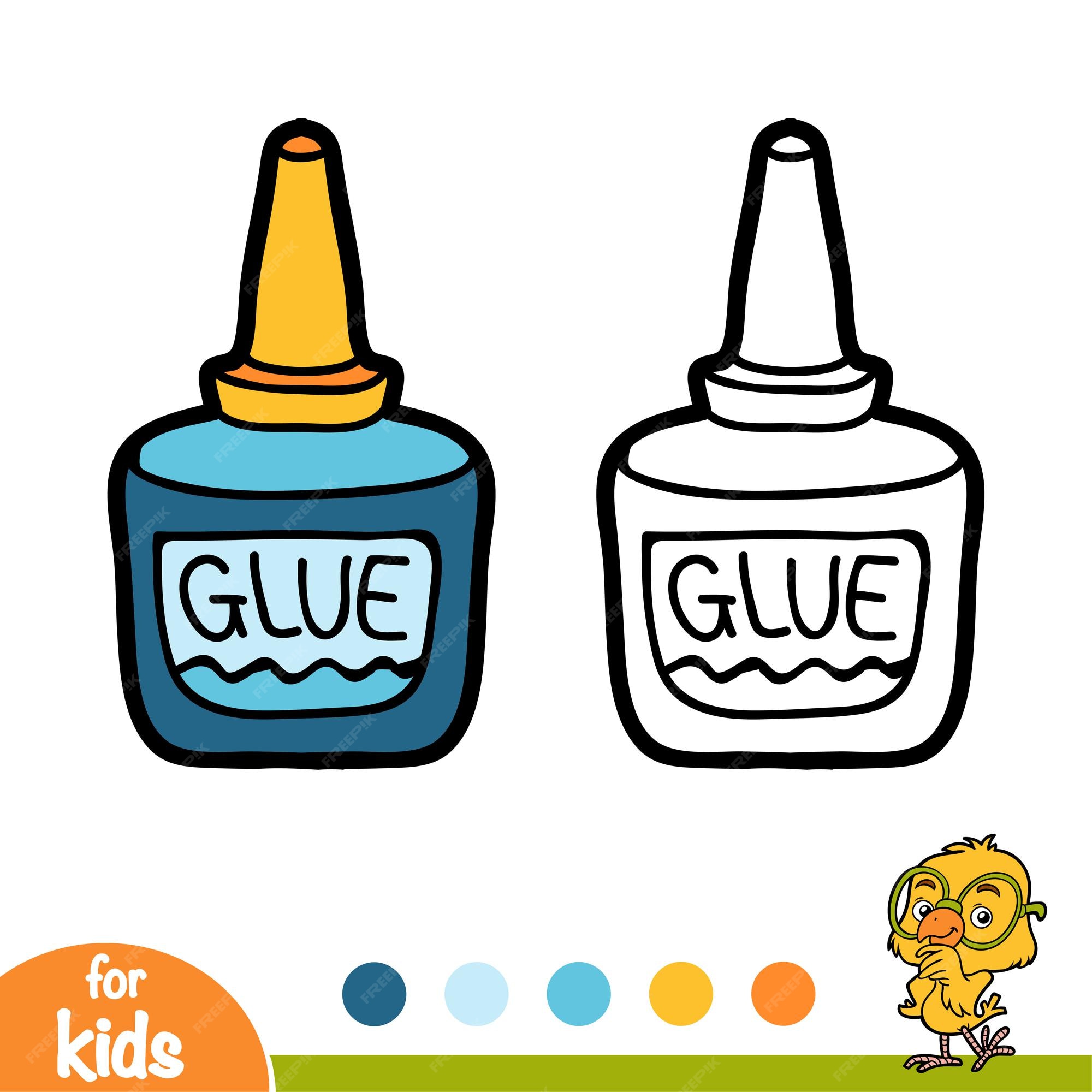 Premium vector coloring book for children glue