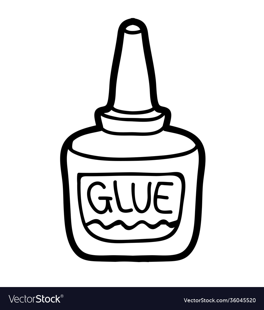 Coloring book glue royalty free vector image