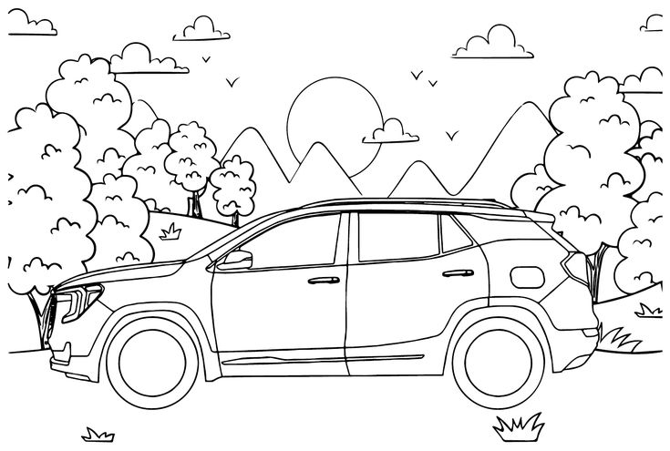 Gmc coloring pages