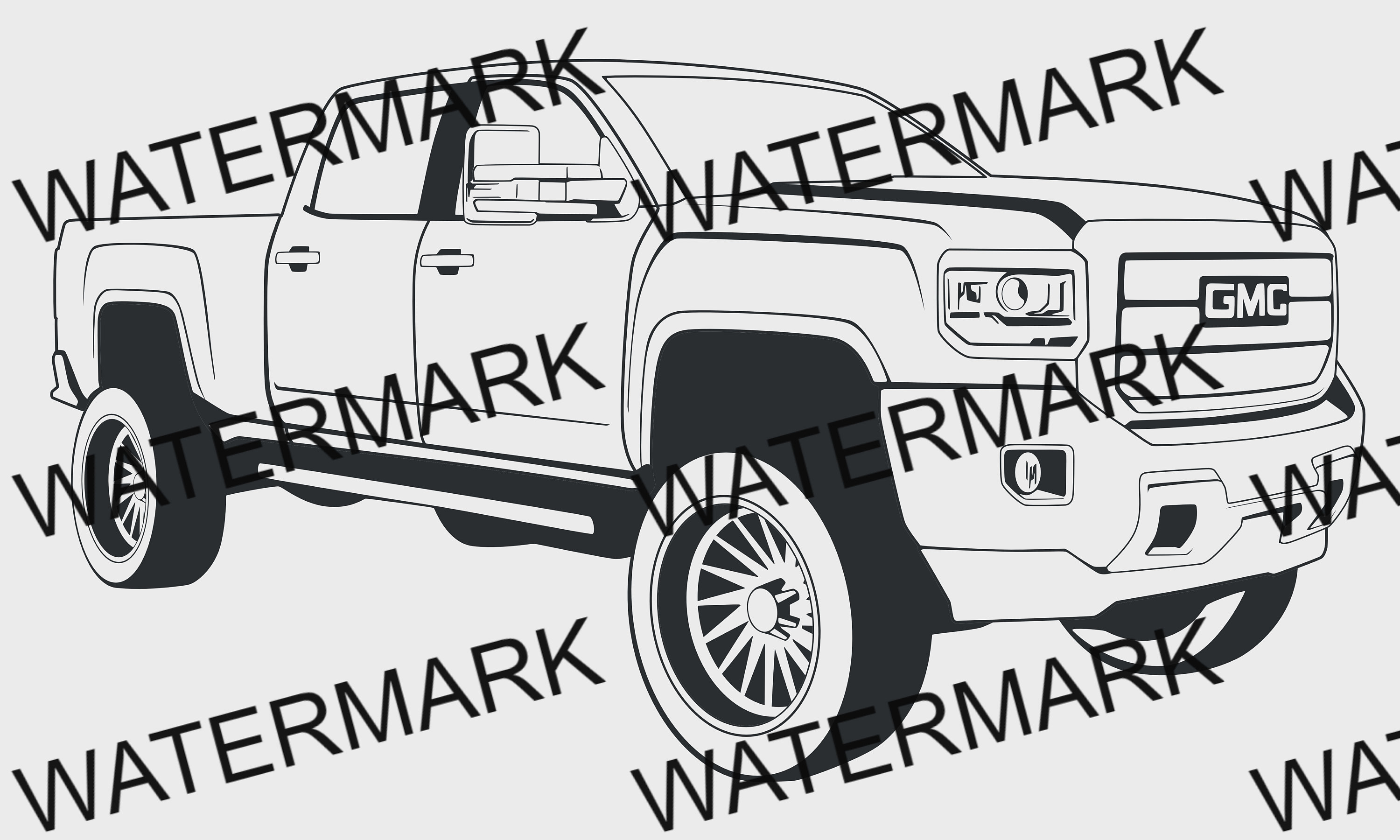 Lifted gmc truck svg