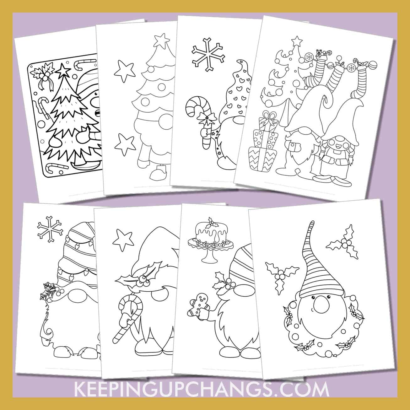Best free christmas gnome coloring pages top downloads