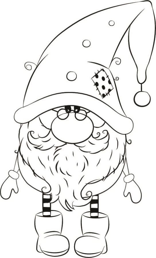 Gnome coloring pages pictures free printable christmas coloring pages christmas drawing gnomes crafts