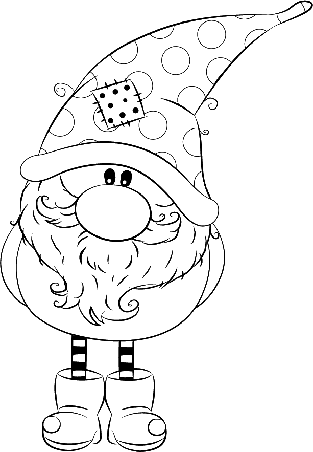 Gnome printable coloring page â mountain laurel federal credit union