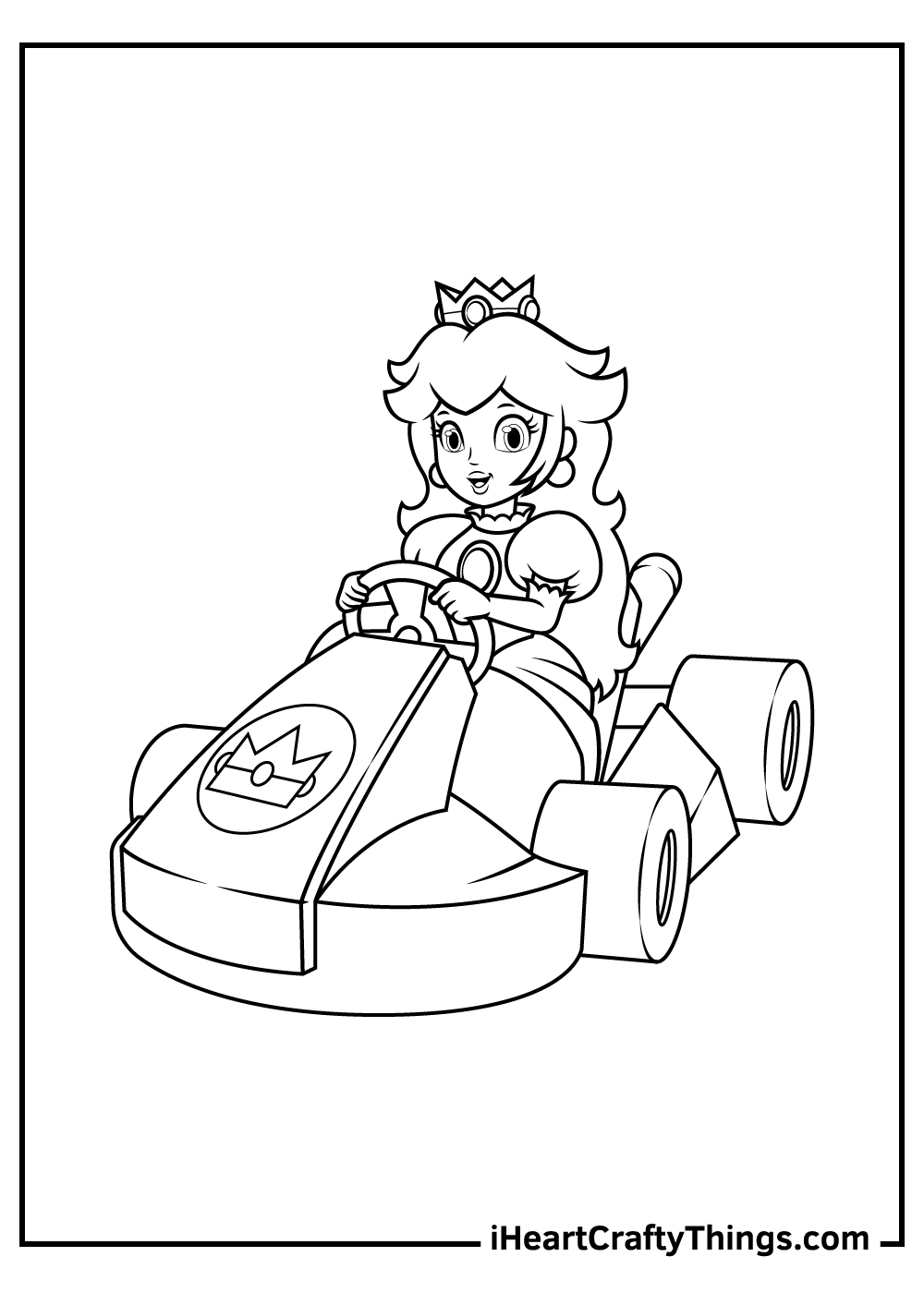 Princess peach coloring pages free printables