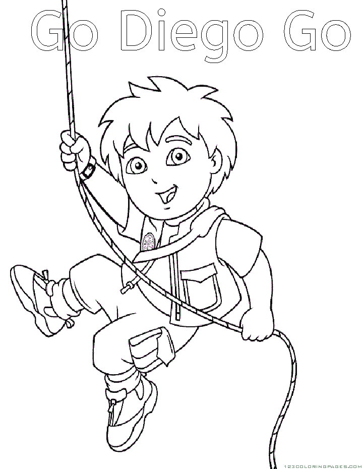 Go diego go coloring pages