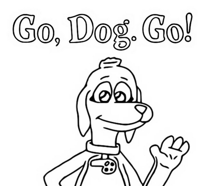 Coloring page go dog go