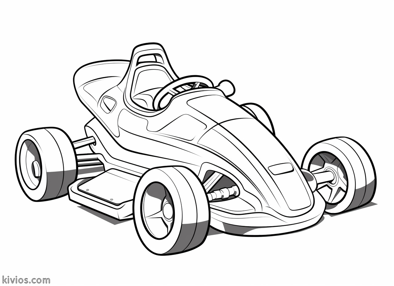 Go kart coloring pages fun and educational activities for kids