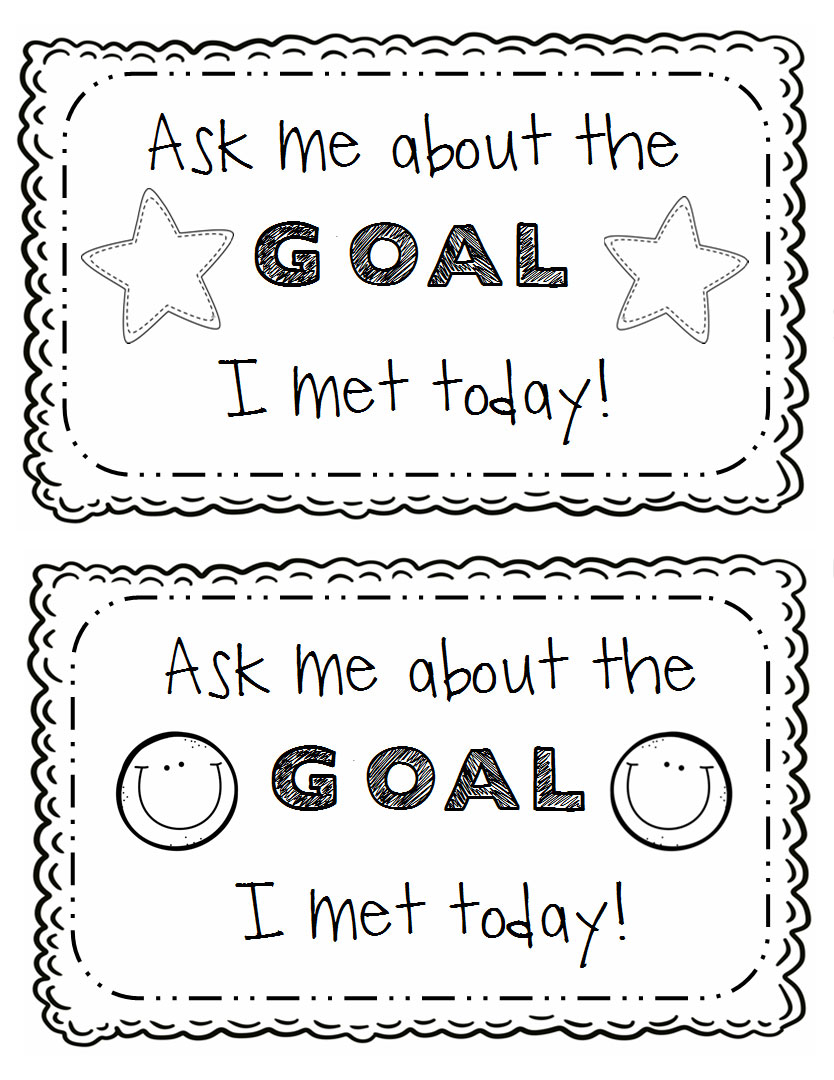 Student academic goal setting sheets