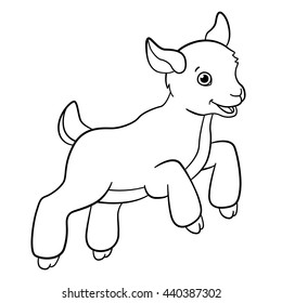 Coloring pages farm animals little cute stock vector royalty free