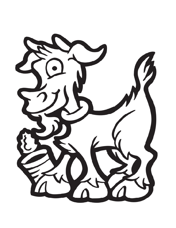 Goat coloring page