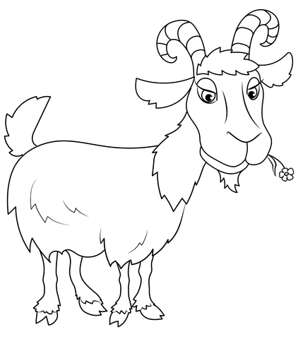Goat coloring page free printable coloring pages