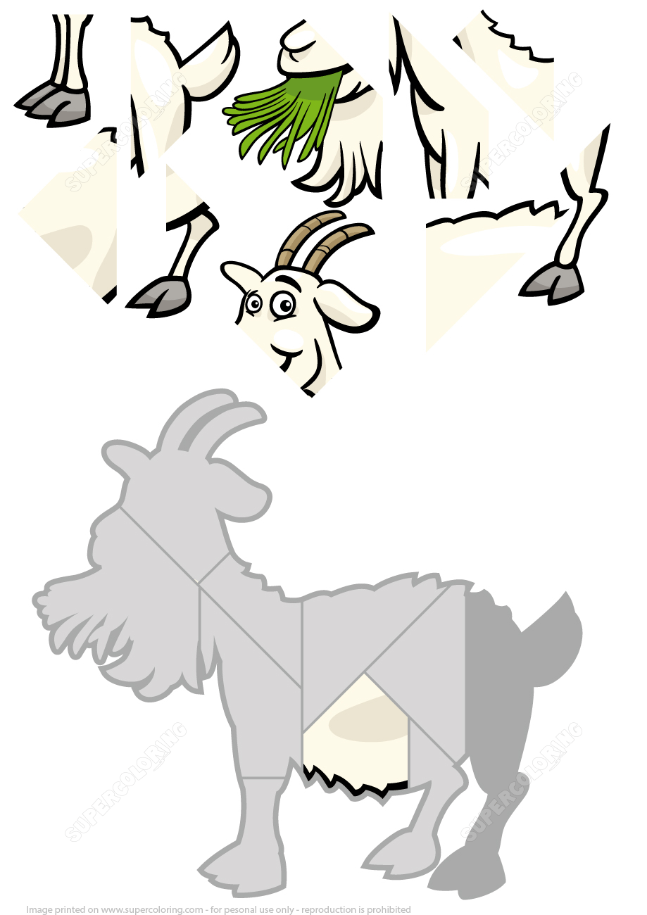 Goat jigsaw puzzle free printable puzzle games