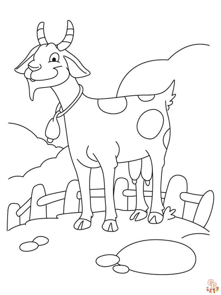Goats coloring pages for kids