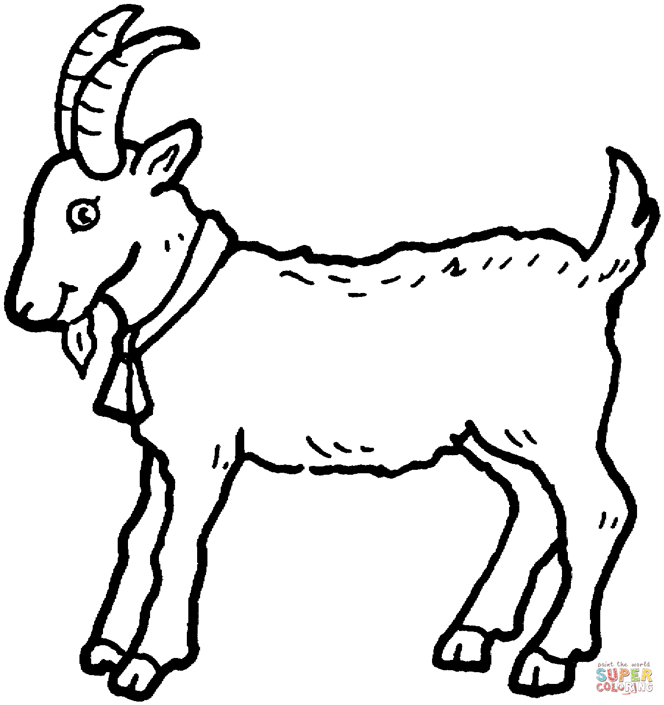 Goat coloring pages printable for free download