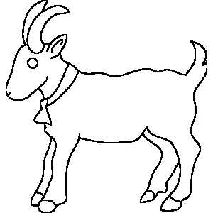 Whimsical goat chinese zodiac coloring page