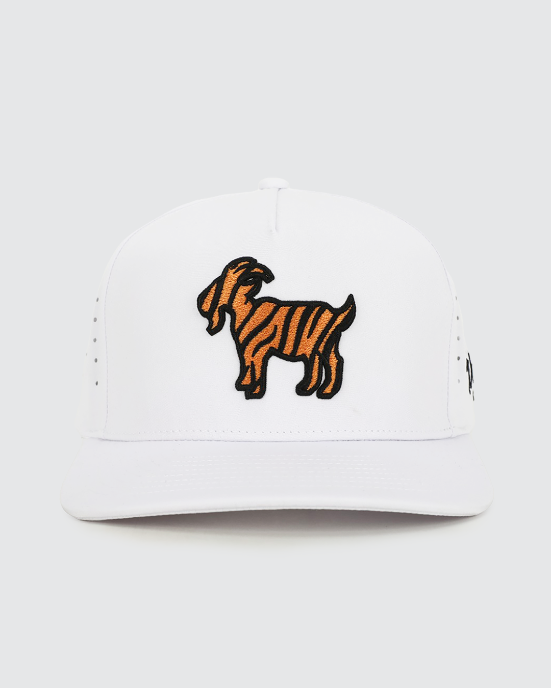 The goat hat black performance golf snapback â waggle golf