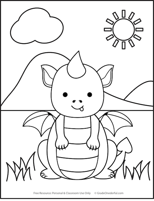 Dragon books dragon puppet and free dragon colouring page grade onederful