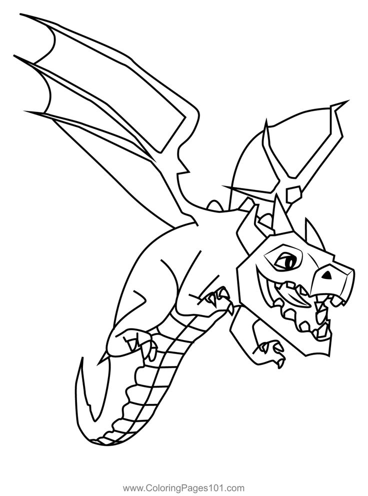 Dragon clash of clans coloring page dragon clash of clans dragon clash coloring pages