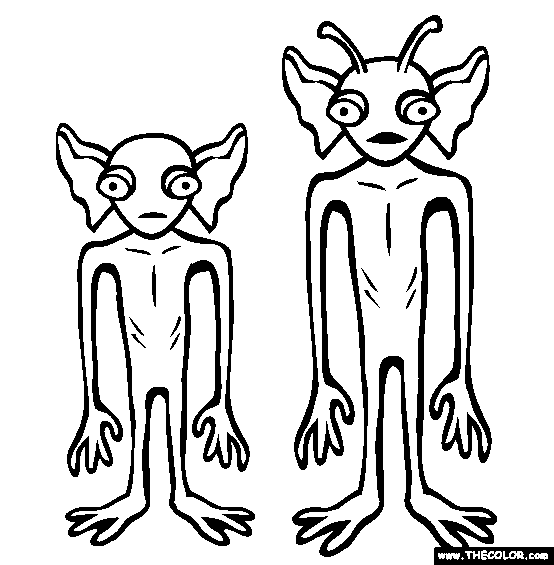 Kelly hopkinsville goblin online coloring page