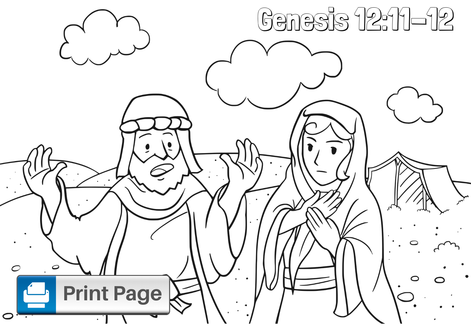 Free abraham and sarah coloring pages for kids â connectus